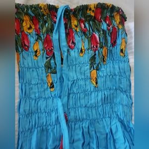 Set of 2 strapless maxi vacation dresses